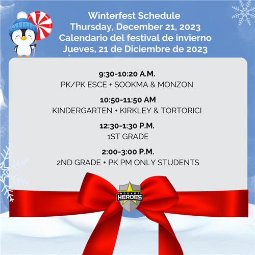 Winterfest Schedule December 21, 2023